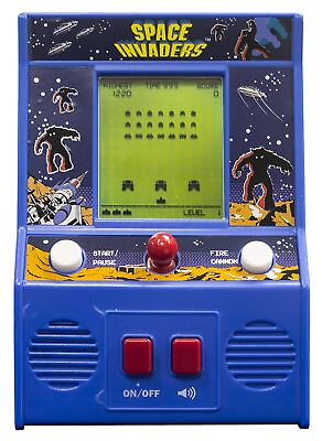 #ad Arcade Classics Space Invaders Retro Mini Arcade Game Portable System 7E