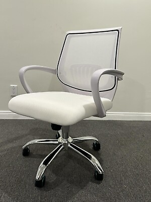 #ad White Ergonomic Mesh Home Office Chair Computer Desk Chair Swivel Adjustable $49.99