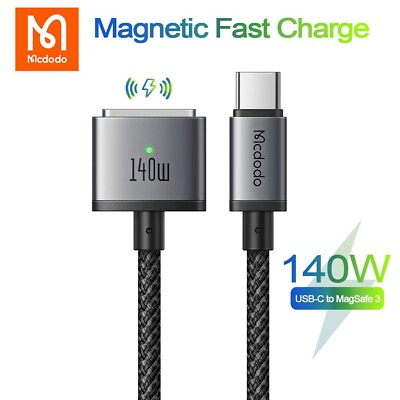 #ad Mcdodo Magnetic Cable PD 140W USB C to MagSaf* 3 Fast Charge For Macbook Pro Air