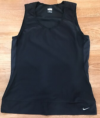 #ad Nike Fit Dry Sleeveless V Neck Shirt Women#x27;s Black Medium 8 10