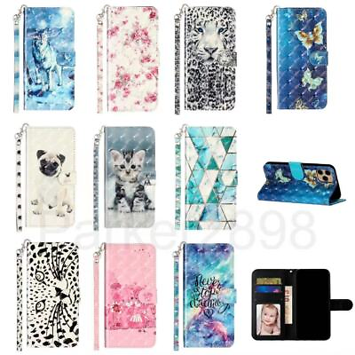 #ad For iPhone 14 13 12 11 Pro XR XS MAX 8 7 Plus Pattern Leather Wallet Case Cover $9.99