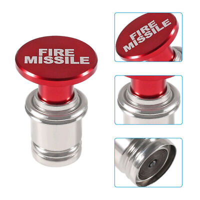 #ad 1x Auto Car Cigarette Lighter Fire Missile Button Cap Replacement Plug Cover Red