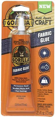 #ad Gorilla Waterproof Fabric Glue 2.5 Ounce 1 Pack Clear