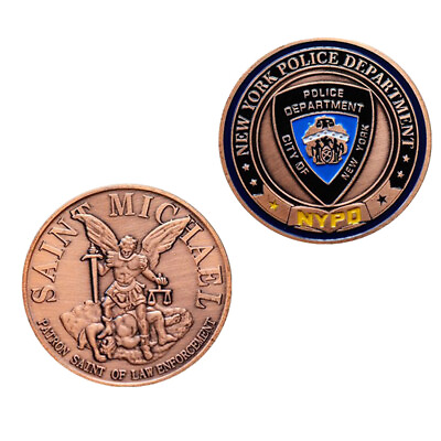 #ad Saint Michael Military Challenge Coin Collectible USA New York Department Police $1.99