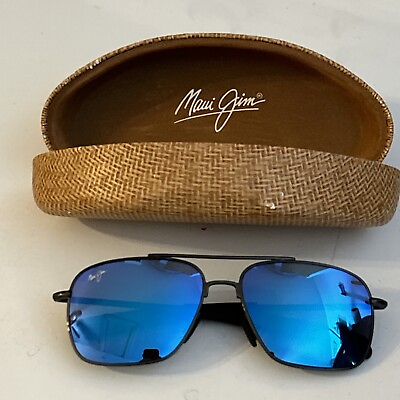 #ad Maui Jim Island Life Blue Polarized Aviator Sunglasses MJ761 O2D 57 16 138