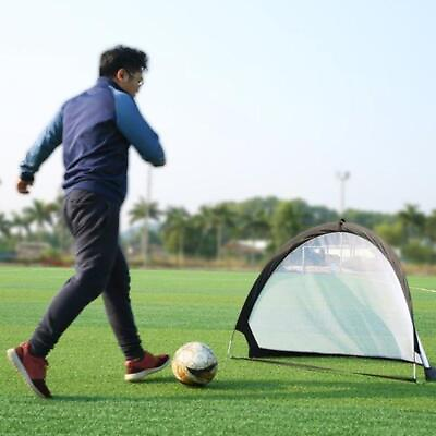 #ad Kids Portable Folding Football Outdoor Soccer Goal 2022 Training Carry Net Q9N7