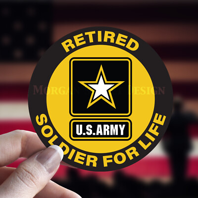 #ad US Army Retired Veteran Decal Sticker