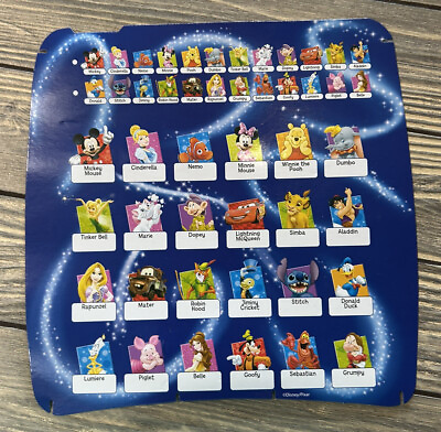 #ad 2014 Disney Guess Who Game Replacement Piece Part Dark Blue Character Sheet
