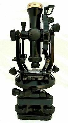 #ad 15quot; Antique Brass Theodolite With Wood Box Transit Alidade Surveying Instruments