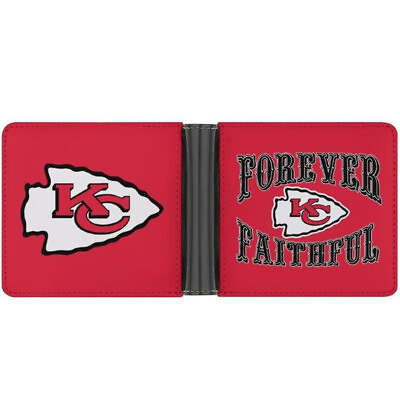 #ad Chiefs City Kansas Fans Forever Faithful PU Wallet Double Sided Printed Wallet
