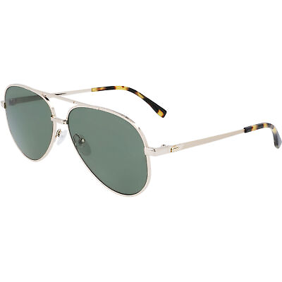 #ad Lacoste Unisex Sunglasses Polarized Lens Polarized Gold Pilot Frame L233SP 714