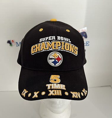 #ad NFL PITTSBURGH STEELERS 5 TIMES SUPER BOWL CHAMPS HAT. NEW Ship’s Today