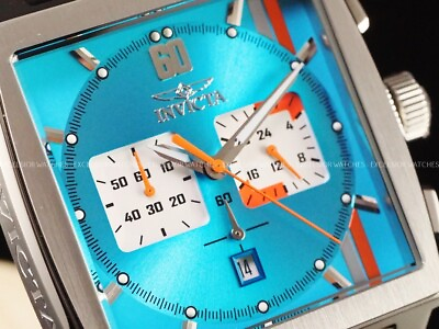 #ad Invicta Men S1 Rally Multicolor Dial Chronograph Quartz 45mm Black Leather Watch