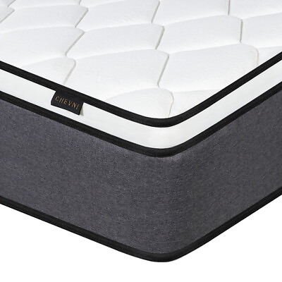 #ad 14quot;12quot; Hybrid Mattress Pocket InnerSpring Twin Full Queen King Size Bed in a Box