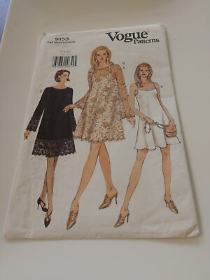 #ad Vintage 1994 Vogue Pattern #9153. Dress. Sz 6810. Cut. Verified Complete