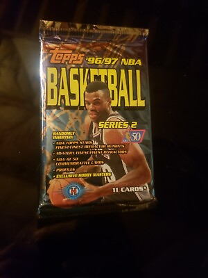 #ad 1996 97 TOPPS 🏀 *HOBBY* SERIES 2 GEM MINT F SEALED PACK S KOBE RC 11 CARDS