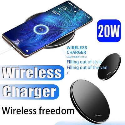 #ad 20W Wireless Charger Fast Charging Mat Black Pad For LG V30S V35 ThinQ V30