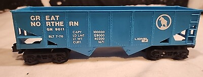 #ad Lionel O27 Scale Great Northern GN #9011 Twin 2 Bay Hopper Metal Wheels
