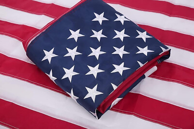 #ad 3x5 FT Outdoor Embroidered American Flag Made in USA Luxury Embroidered Star US $6.95