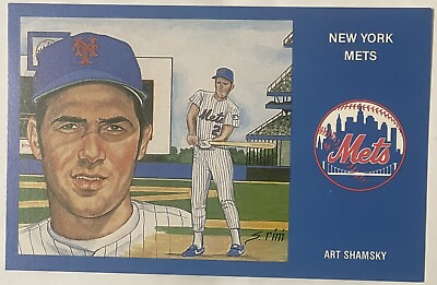 #ad Vintage 1980s Limited Edition Only 5000 Ever 1969 Art Shamsky NY Mets Postcard