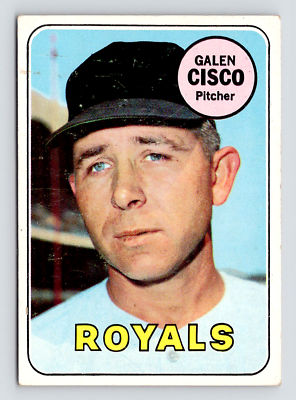 #ad 1969 Topps Card #211 Galen Cisco Kansas City Royals