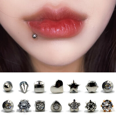 #ad 1PC Non Piercing Magnetic Ear Studs Nose Lip Earring Body Piercing Jewelry *
