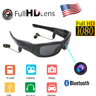 #ad Full HD 1080P Bluetooth Sunglasses Camera Glasses Eyewear DVR Video Recorder US