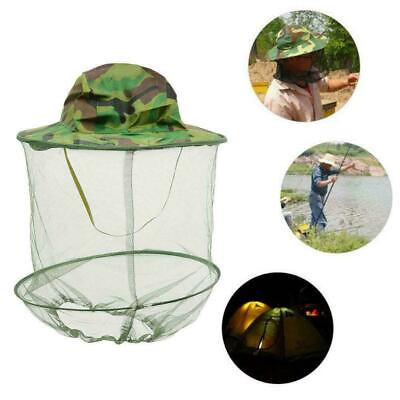 #ad Camouflage Beekeeper Hat Mosquito Bee Insect Net Veil Protector Head Cap Nice