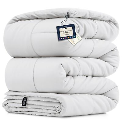 #ad BELADOR White Comforter Duvet Insert Twin Size Bed Comforter All Season Down Al