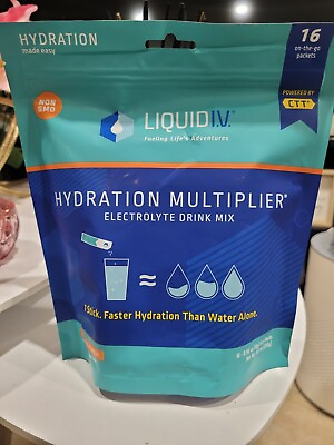 #ad Liquid I.V. Hydration Multiplier Electrolyte drink mix tropical punch packets.