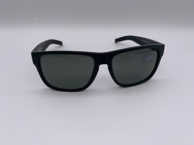 #ad NEW Costa Del Mar SPEARO XL Polarized Sunglasses Matte Black Gray Glass 580G