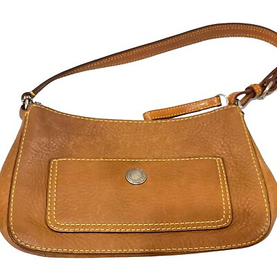 #ad Vintage Genuine Coach Brown Pebble Leather Chelsea Handbag Purse C05S 8E96