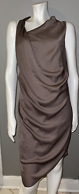 #ad Helmut Lang silk dress brown sz s