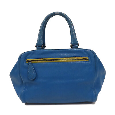 #ad BOTTEGA VENETA BV SHW Hand Bag Handbag Calfskin Leather Blue