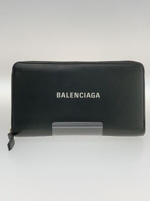 #ad BALENCIAGA long wallet leather Gray mens Used