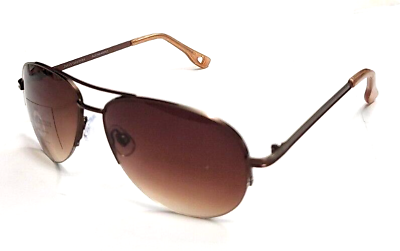 #ad Juicy Couture Brown Metal Half Rim Gradient Mirror Sunglasses New