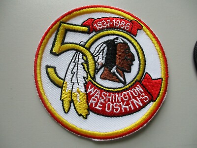 #ad LOT OF 1 NFL WASHINGTON REDSKINS 50 YEAR 1837 1986 EMBROIDERED PATCH ITEM # 15