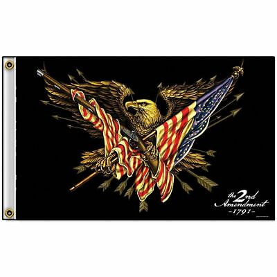 #ad 2nd Amendment FLAG 3x5 Eagle USA Shall Not Infringe Firearm Banner America 1791