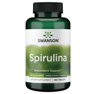 #ad Swanson Spirulina 500 mg 180 Tablets