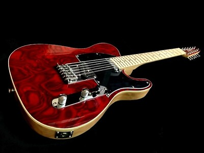 #ad BEAUTIFUL NEW TELECASTER STYLE SOLID BURL MAPLE 12 STRING ELECTRIC GUITAR