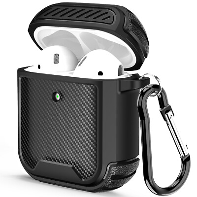 #ad For Apple AirPods Pro Case Carbon Fiber TPU Shockproof Charging Slim Cover Skin
