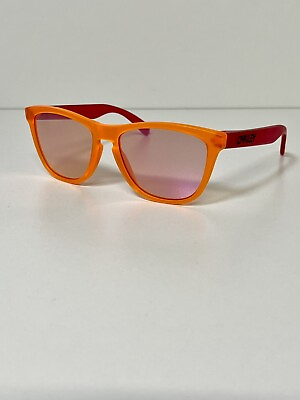 #ad OAKLEY FROGSKINS Sunglasses Blacklight Orange amp; Pink Frame w Pink Iridium 24 284