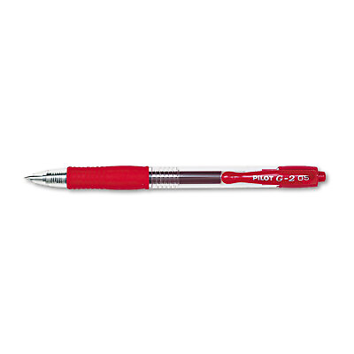#ad Pilot G2 Premium Retractable Gel Ink Pen Refillable Red Ink .5mm Dozen 31004