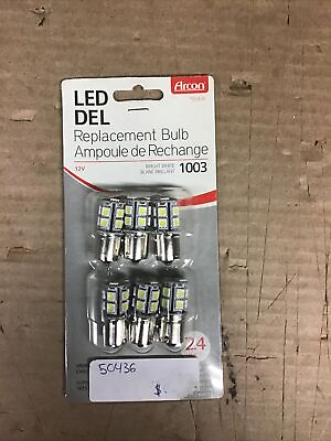 #ad Arcon New Bright White LED DEL Replacement 1003 Bulbs 6 Pack