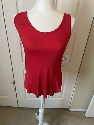 #ad LuLaRoe Tank Top Ribbed Red Size Small BNWT