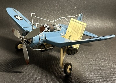 #ad WWII Metal Model Airplane WWII WW2 Plane Fighter 11” L