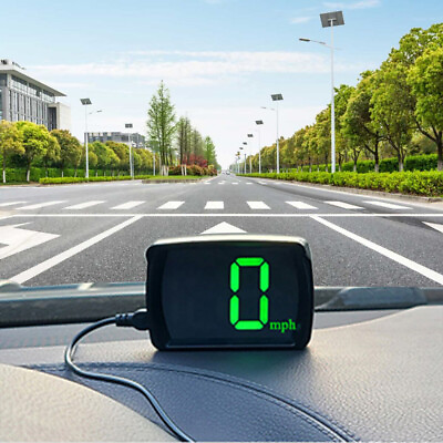 #ad Smart Car Digital GPS Speedometer HUD Head Up Display MPH Speed HD Universal ABS