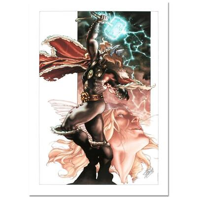 #ad Stan Lee Signed quot;Thor: For Asgardquot; Marvel Comics Limited Edition Canvas Art 8 10