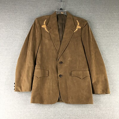 #ad Vintage Golden Pioneer Wear Blazer Mens 40 Western Japanese Suede Buck Jacket