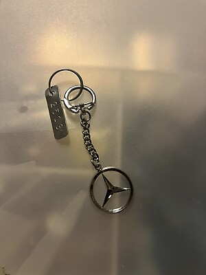 #ad Mercedes Keychain Silver Tone German Mercedes Metal Key Chain Mercedes Logo